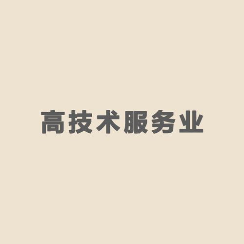 高技術服務業 驅動現代經濟的技術服務引擎